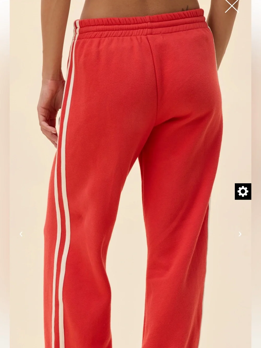 *new* Red Solid Track Pant with Side Stripes